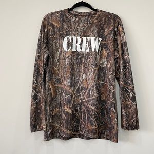 XDri camo forest crew long sleeve shirt